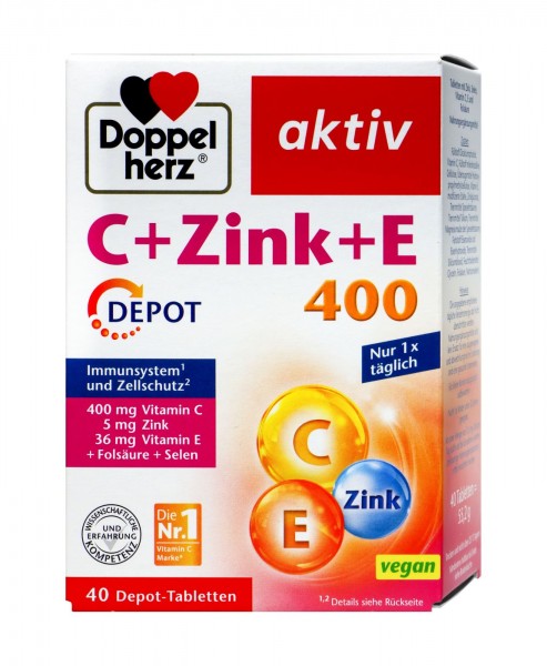 Doppelherz C + Zink+ E Depot, 40 er