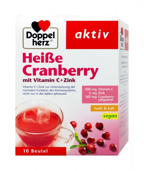 Doppelherz Heiße Cranberry mit Vitamin C + Zink, 10 er