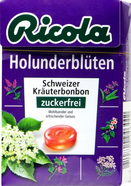Ricola Böxli Holunder Zuckerfrei, 50 g