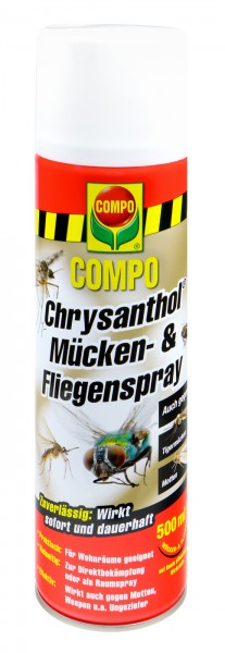 Compo Chrysanthol Mücken- und Fliegenspray + Tigermücken, 400 ml