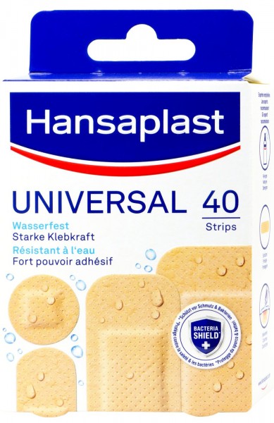 Hansaplast Universal Water Resistant Strips, 40 er