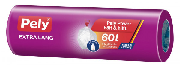 Pely Zugband für Großraumeimer extra lang Anti-Geruch 60 l, 11 er