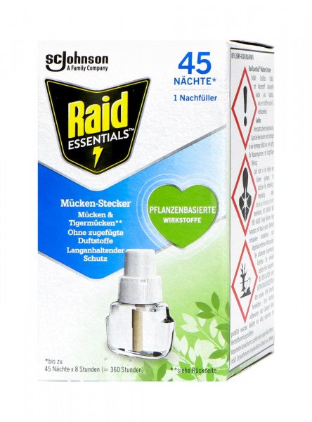 Raid Essent. Mückenstecker 45 Nächte NF Mücken+Tigermücken, 32 ml