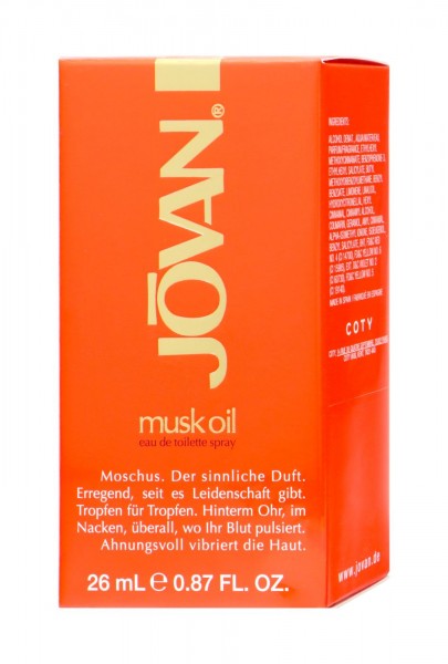 Jovan Musk Oil Woman Eau de Toilette Spray, 26 ml