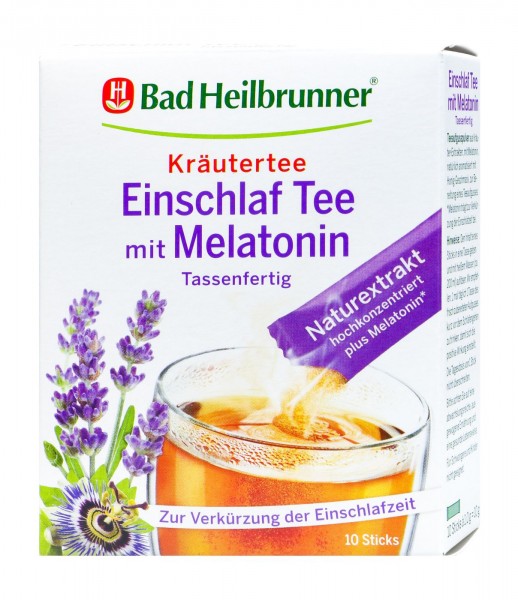 Bad Heilbrunner Einschlaftee Melatonin Tassenfertig, 10 er