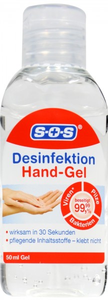 SOS Hand Desinfektions Gel, 50 ml