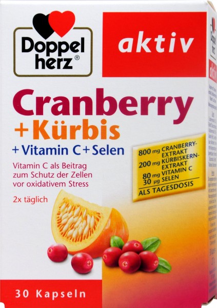 Doppelherz Cranberry + Kürbis Kerne, 30 er