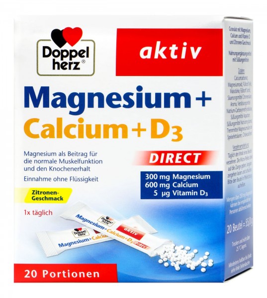 Doppelherz Magnesium Calcium D3 Direct, 20 er