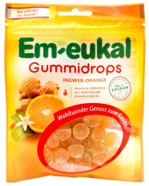 Em-Eukal Gummidrops Ingwer / Orange, 90 g