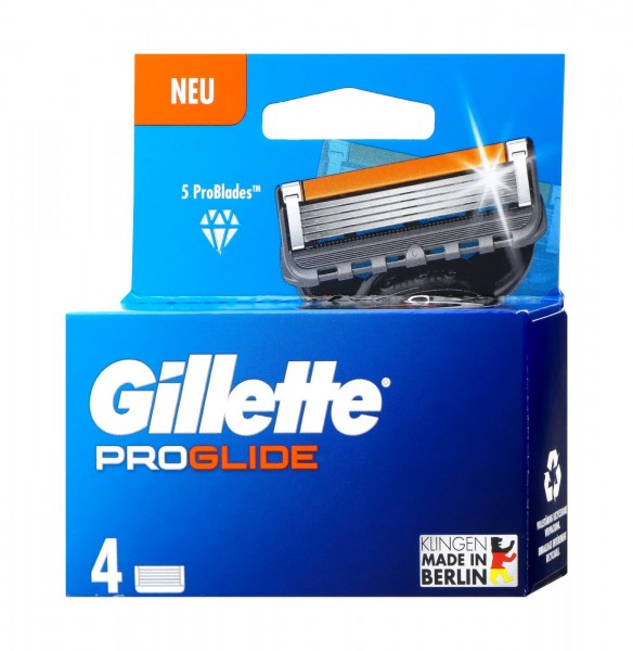 Gillette Fusion 5 Pro Glide Klingen, 4 er