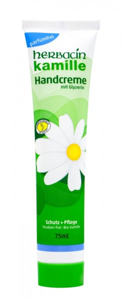 Herbacin Kamille Handcreme Parfümfrei Tube, 75 ml