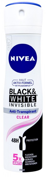 Nivea Deo Spray Invisible Black and White, 150 ml