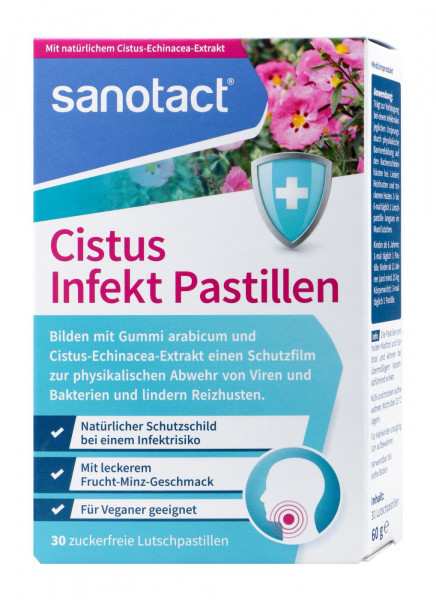 Sanotact Cistus-Infektblocker Lutschpastillen zuckerfrei, 30 er