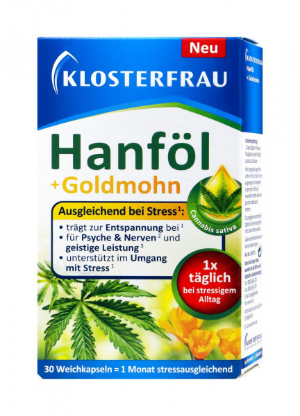 Klosterfrau Hanföl+Goldmohn Weichkapseln, 30 er