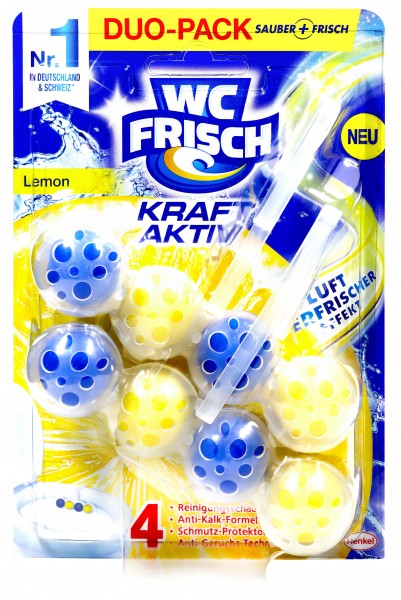 WC Frisch Duftspüler Kraftaktiv Lemon Duo-Pack, 2x50 g