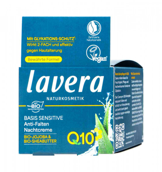 Lavera Basis Sensitive Anti-Falten Nachtcreme Q10, 50 ml