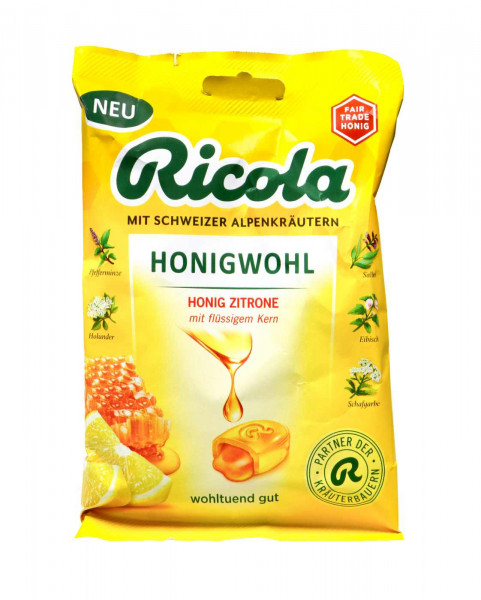 Ricola Honigwohl Honig Zitrone mit flüssigem Kern, 68 g