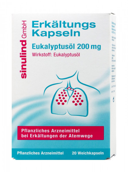 Sinulind Erkältungs-Kapseln Eukalyptusöl 200 mg, 20 er