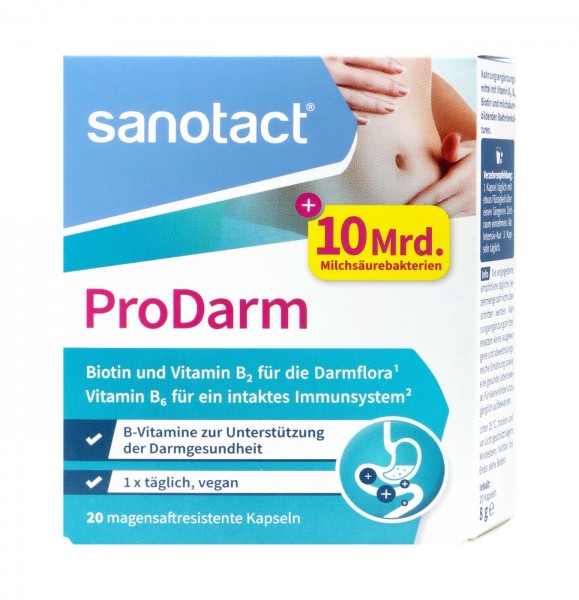 Sanotact Prodarm Kapseln + 10Mrd Milchsäurekulturen, 20 er