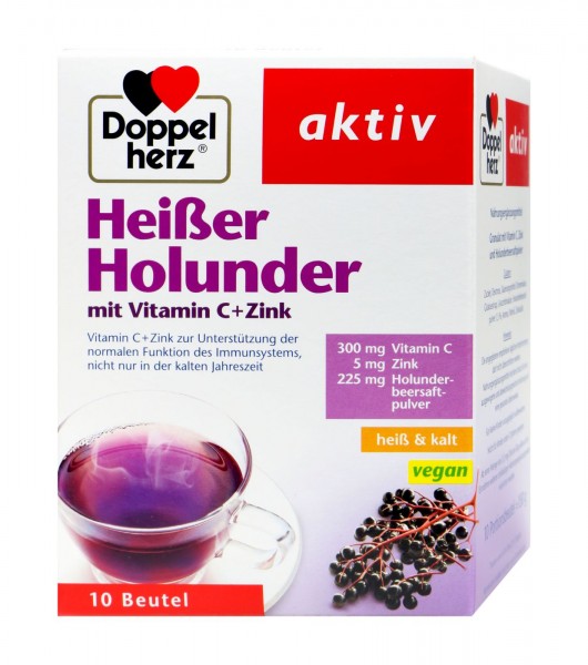 Doppelherz Heißer Holunder mit Vitamin C + Zink, 10 er