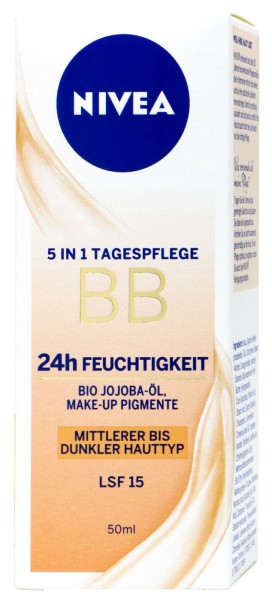 Nivea Visage BB Cream Mittlerer bis Dunkler Hauttyp, 50 ml