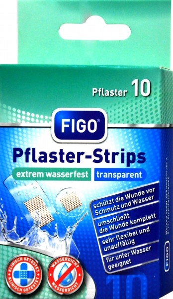 Figo Pflasterstrip Extrem Wasserfest, 10 er