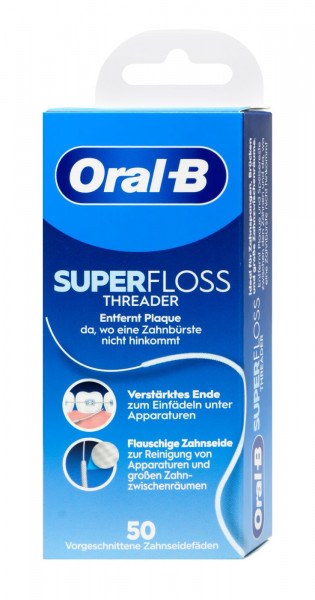 Oral-B Zahnseide Superfloss Threader, 50 Stück
