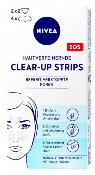 Nivea Hautverfeinernde Clear-Up Strips SOS, 6 Strip