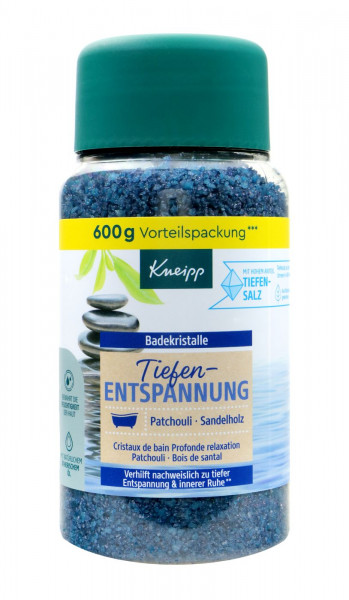 Kneipp Badekristalle Tiefenentspannung Patchouli, 600 g