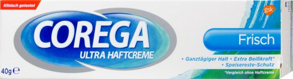 Corega Ultra 3D Haftcreme Frisch, 40 g