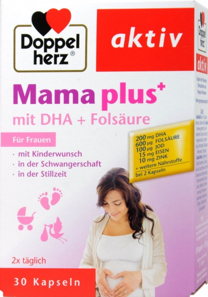 Doppelherz Mama plus mit DHA + Folsäure, 30 er