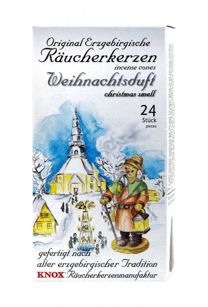 Knox Original Erzgebirgische Räucherkerzen Weihnachtsduft, 24 er