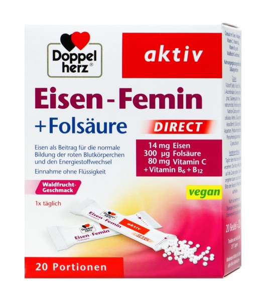 Doppelherz Eisen Femin Direct, 20 er