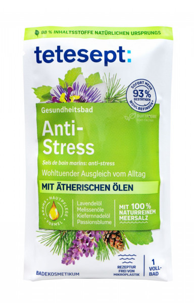 Tetesept Meersalz Gesundheitsbad Anti-Stress, 80 g