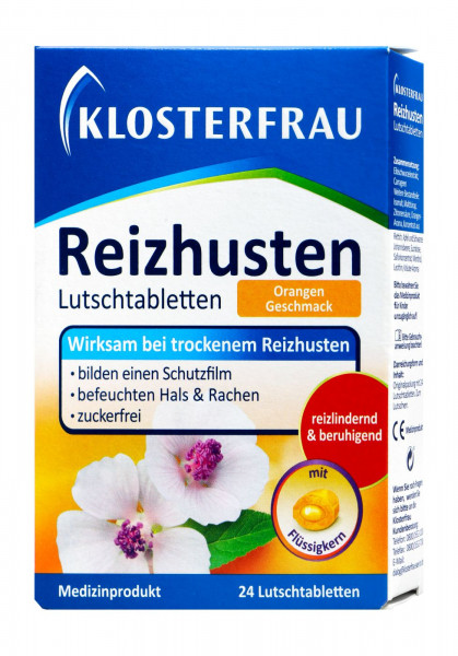 Klosterfrau Reizhusten Lutschtabletten Orangengeschmack, 24 er