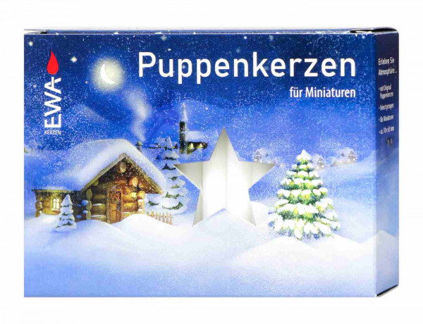 Puppenkerzen Weiß 40/100 , 40 er
