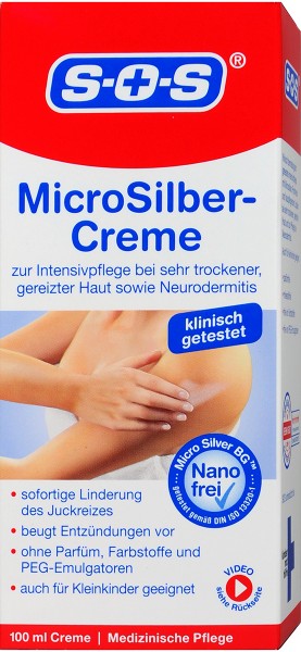 SOS Micro Silber-Creme zur Intensivpflege, 100 ml