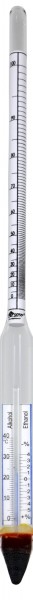 Kitzinger Alkoholometer mit Thermometer, 0 - 100 %