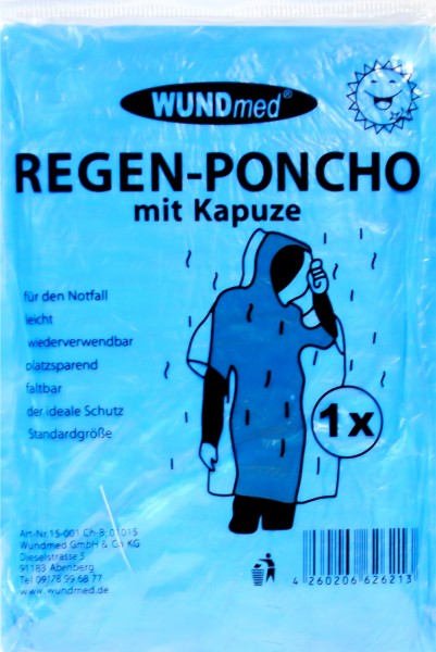 Regenponcho Einheitsgröße