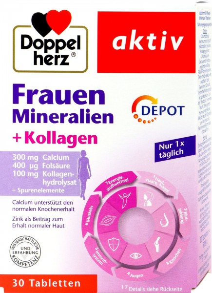 Doppelherz Frauen Mineralien 2 Phasen Depot, 30 er