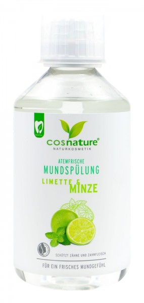 Cosnature Atemfrische Mundspülung Limette & Minze, 300 ml