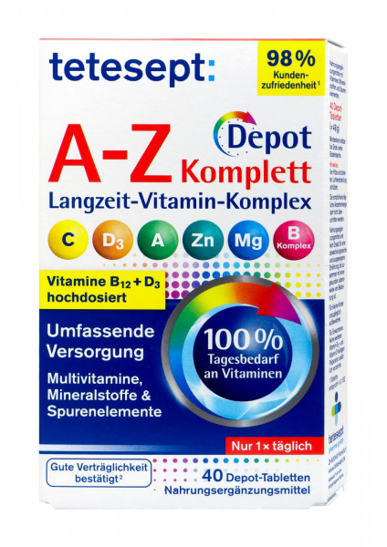 Tetesept Vitamin A-Z Depot Filmtabletten, 40 er