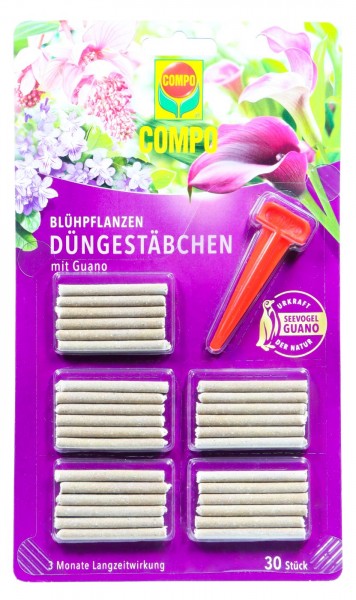 Compo Düngestäbchen Guano Blühpflanzen, 30 er