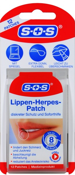 SOS Lippenherpes Patch, 12 er