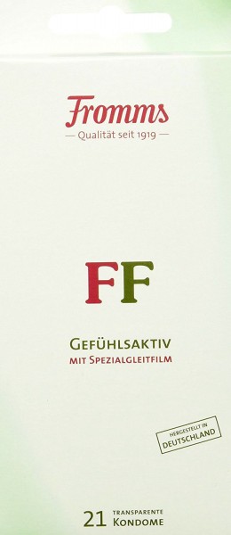 Fromms FF Gefühlsaktiv Kondome mit Spezialgleitfilm, 21 er