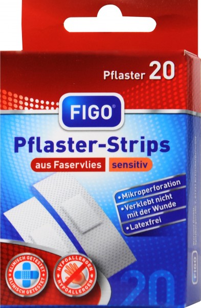 Figo Pflaster-Strips sensitiv, 20 er