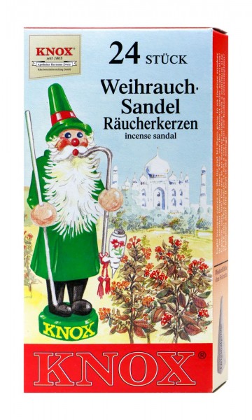 Knox Räucherkerzen Weihrauch-Sandelholz, 24 er