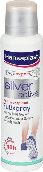 Hansaplast Fußspray Silver Activ, 150 ml