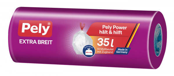 Pely Zugband-Beutel Extra Breit 35, 14 er