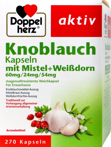 Doppelherz Knoblauch Weißdorn Mistel, 270 er